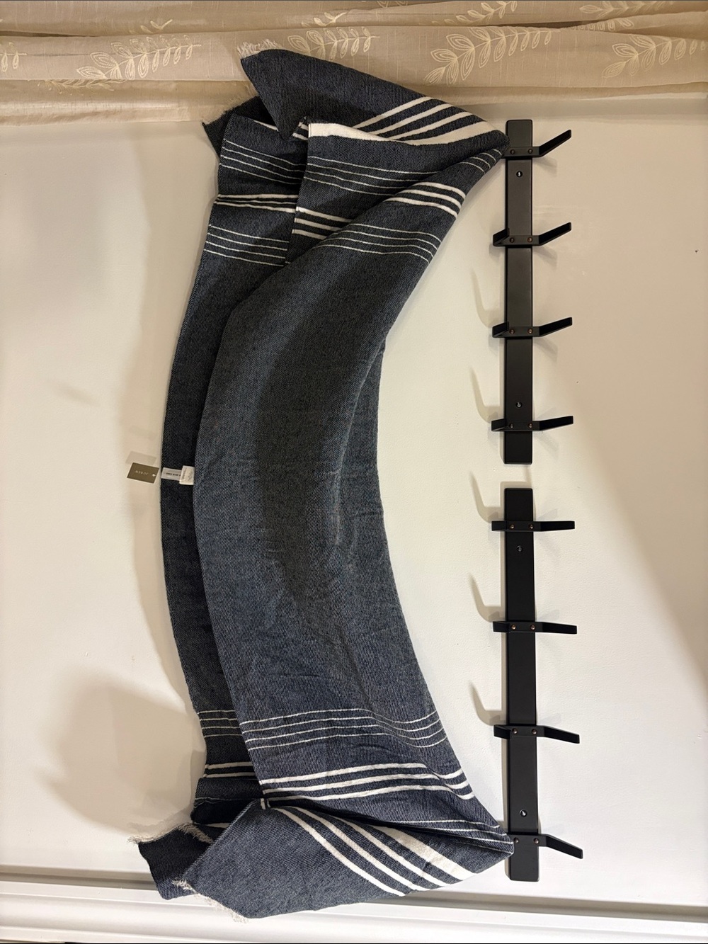 Striped Navy wearable Throw - j. Crew